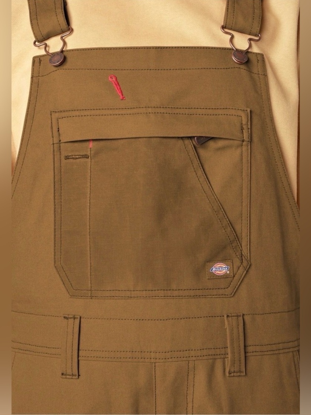 Dickies Women's Brown/Tan Work Overalls - Picture 4 of 4